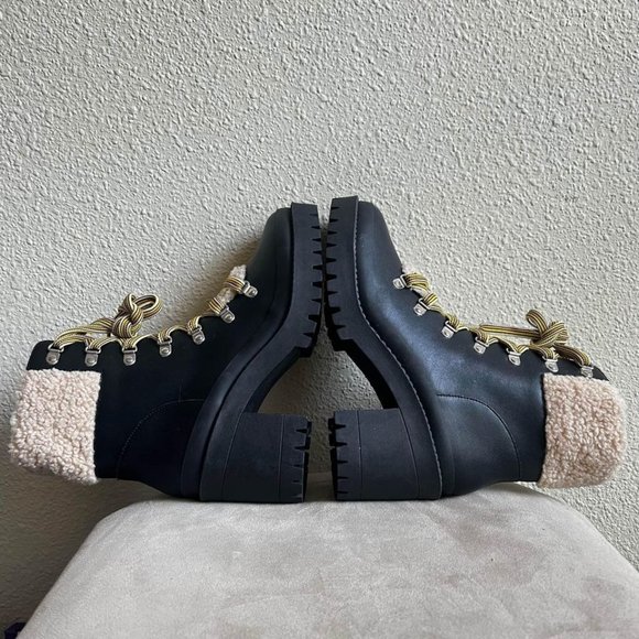 Steve Madden Bundle Up Block Heel Platform Boots 10 - Picture 2 of 8